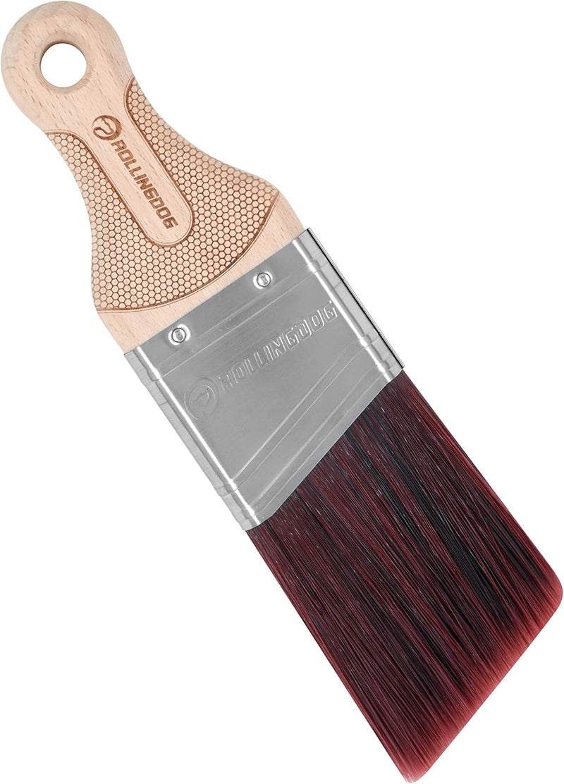 Rolling Dog 2 Inch Angled Paint Brush for Painting Walls, Furniture, Cutting in, Trim, Detail Painting - Image 1